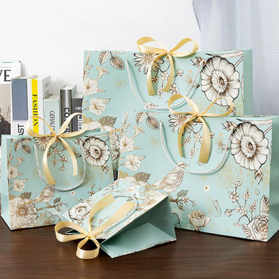 Özel Kağıt Torba Toptan Ekolojik Kağıt Alışveriş Paketleme Hediye Torba Kendi logosu ile basılmış Kağıt Torba