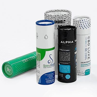 Geri dönüştürülmüş kağıt posta kutuları Paketleme Özel yuvarlak mum kutuları