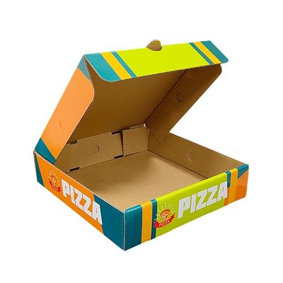 Özel Logo Yazdırma Beyaz Dalgalanmış Pizza Paketleme Katlanabilir Kağıt Gıda Kartonu