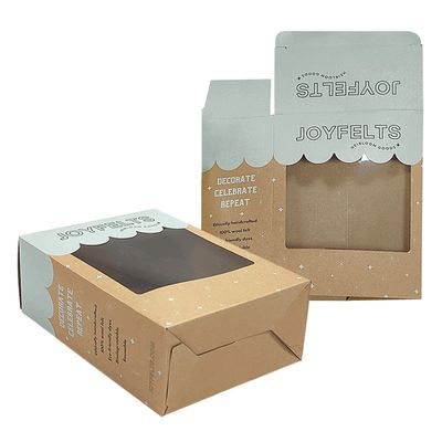 Kahverengi Kraft Kağıt Tuck End Kutusu Paketleme, Açık PVC Pencere Kütesi