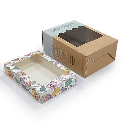 Kahverengi Kraft Kağıt Tuck End Kutusu Paketleme, Açık PVC Pencere Kütesi