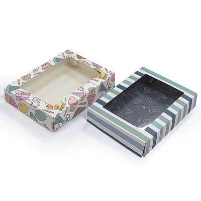 Kahverengi Kraft Kağıt Tuck End Kutusu Paketleme, Açık PVC Pencere Kütesi