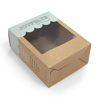 Kahverengi Kraft Kağıt Tuck End Kutusu Paketleme, Açık PVC Pencere Kütesi
