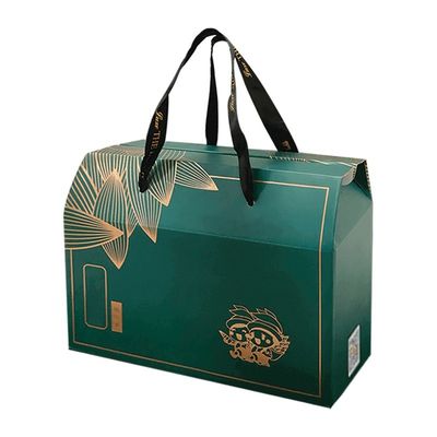Tekrar kullanılabilir Karton Gıda Paketleme Kutusu Taşınabilir Kraft Gable Kutusu