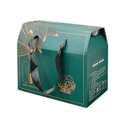 Tekrar kullanılabilir Karton Gıda Paketleme Kutusu Taşınabilir Kraft Gable Kutusu