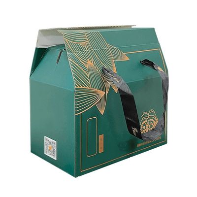 Tekrar kullanılabilir Karton Gıda Paketleme Kutusu Taşınabilir Kraft Gable Kutusu