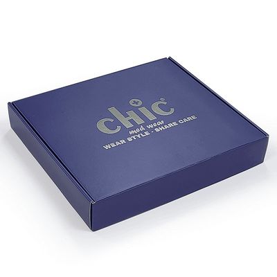 Özel sipariş kabul edilir Parlak Gümüş Logo Giysiler Tişört İç Çamaşır Paketleme Kutusu Set