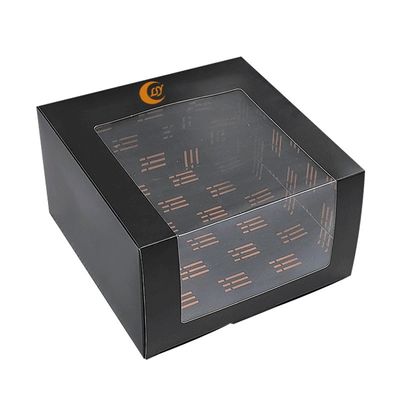 Baseball Şapkası Hediye Tuck Top Kutusu Açık PVC Pencere ve Parlak Laminasyon