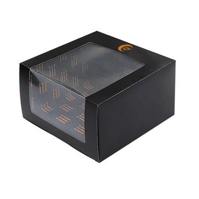 Baseball Şapkası Hediye Tuck Top Kutusu Açık PVC Pencere ve Parlak Laminasyon