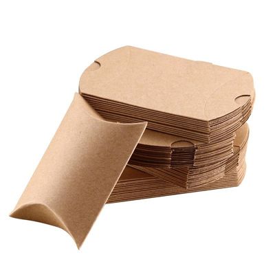 Kağıt Türü Özel En Popüler Kahverengi Kraft Beyaz Karton Ambalaj Çikolata Şeker Kağıt Yastık Kutusu