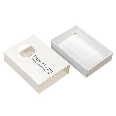 Geri dönüştürülmüş Sert Küçük Kağıt Kutusu Paketleme UV Finish Özel Kaydırma Kutusu Paketleme