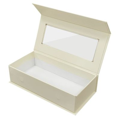 Gözlük ve güneş gözlüğü için özel manyetik flip kapak kutusu PVC açık pencere ambalajı