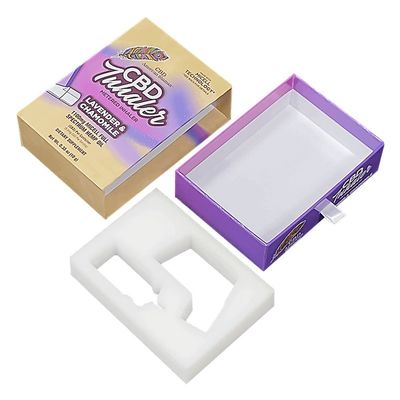 4C/UV/Laminasyon/Embossing/Stamping Meterd Inhaler Kağıt Kaydırıcı Paket Kutusu Köpüklü