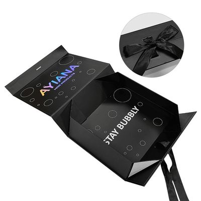 157g Sanat Kağıdı Manyetik Paket Kutusu 2mm Karton Makineli Hediye Kutuları Şeritli