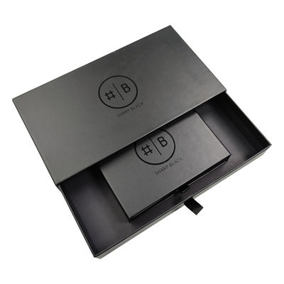 Fancy Magnet Box Hard Flat Luxury Folding Storage Müşterinin logosu ile siyah hediye kutusu