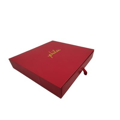 Geri dönüştürülebilir CMYK/PANTONE Baskı Son Lüks Ambalaj için Kırmızı Manyetik Kutu Hediye Seti