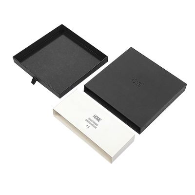 Mücevher Kağıt Çekmece Paket Kutusu Siyah Çizgi Kutusu Paket Kutusu Özel Logo