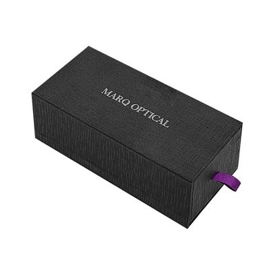 Elegant keten desenini çıkartıp kaydırma logosu paketleme için gümüş folyo damgalanmış kutular