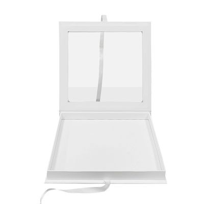 Kapat Kitap Şekilli PVC Açık Üst Pencere Makineli Karton Paket Kutusu Şeritli