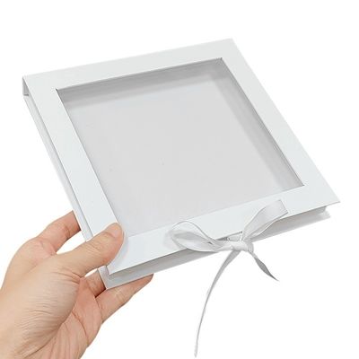Kare Karton Ekran Kutusu Açık Pencereli Geri Dönüştürülmüş Manyetik Kapama Hediye Kutusu
