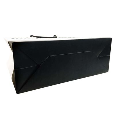 Özel Logo Giyim Alışveriş Hediye Mücevher Paketleme Altın Pullu Kağıt Torba