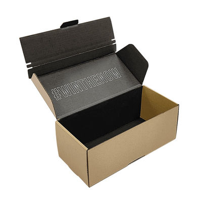 FSC Sertifikası Easy Tear Strip Açılış Mühürü Kahverengi Kraft Gürültülü Karton Nakliye Kutusu Fermuar Posta Kutusu