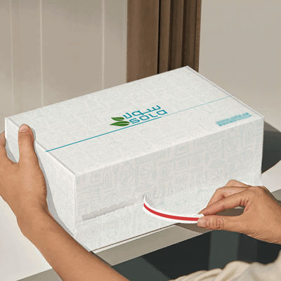 Özel Logo Gömülü Karton Nakliye E Ticaret Paketleme Kutusu Gözyaşları Çizgi Fermuar Kutusu