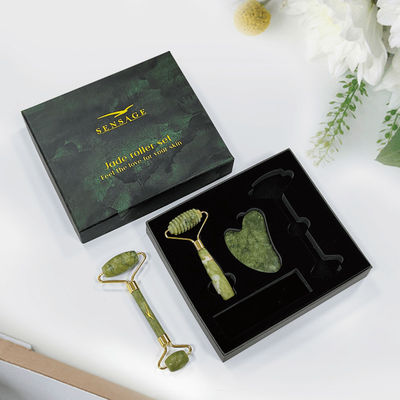 Özel Logo Premium Yeşil Karton Kapak Üst Kapak Ve Alt Lüks Kozmetik Paketli Hediye Kutusu
