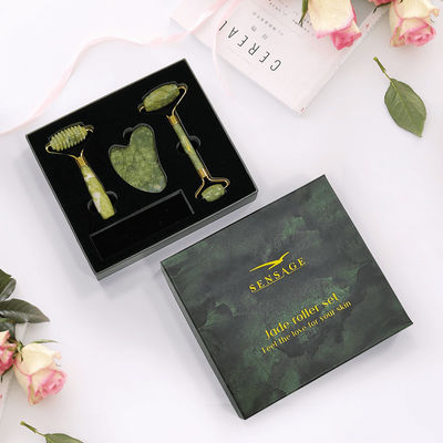 Özel Logo Premium Yeşil Karton Kapak Üst Kapak Ve Alt Lüks Kozmetik Paketli Hediye Kutusu