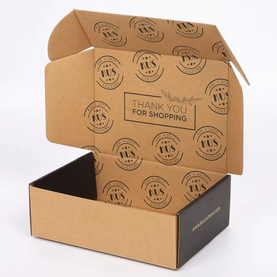 Paketleme Özel Tasarım Kraft Kağıt Dalgalanmış Kutu Posta Paketleme Kutuları