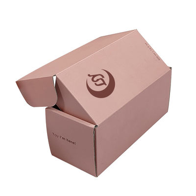 Özel Logo Mücevher Kutusu pembe Kozmetik Kağıt Hediye Dalgalanmış Kutusu Paket Kutusu
