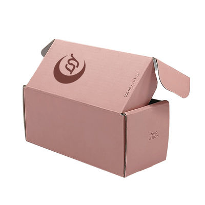 Özel Logo Mücevher Kutusu pembe Kozmetik Kağıt Hediye Dalgalanmış Kutusu Paket Kutusu