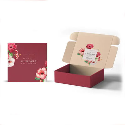 Özel Logo Tasarımı CMYK / PANTONE Yazdırma Geri dönüştürülebilir Dalgalanmış Kağıt Lüks Deri Bakımı Kozmetik Paketleme Posta Kutusu