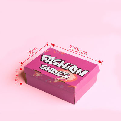 Logo Paketleme ile özel dalgalanmış karton ayakkabı kutuları Şemsiye için mat yüzey bitirme kutuları
