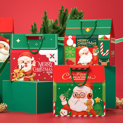 Özel Lüks Noel Hediye Kutusu Taşıma 157g Sanat Kağıdı 1000g Karton