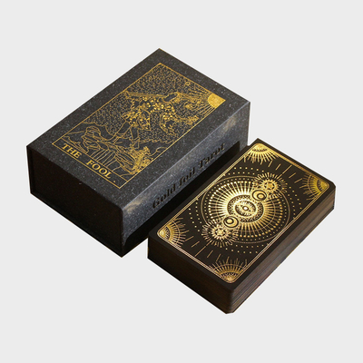 Özel Sert Karton Lüks Tarot Kartları Mıknatıs Kapama Dekoratif Kitap Şekli Kutular Sahte Kitap Favor Kutusu