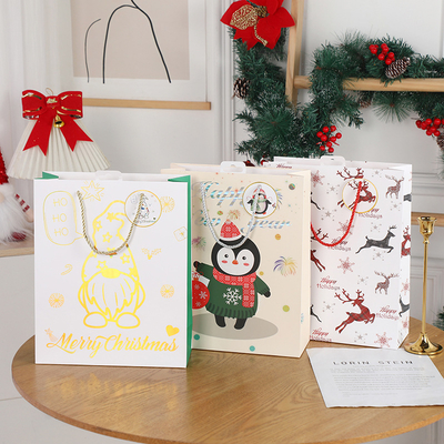 Çevre Dostu Yeşil Geri Dönüşümlü Noel Kağıt Torbaları Sürdürülebilir Tatil Hediye Paketleme Çözümleri