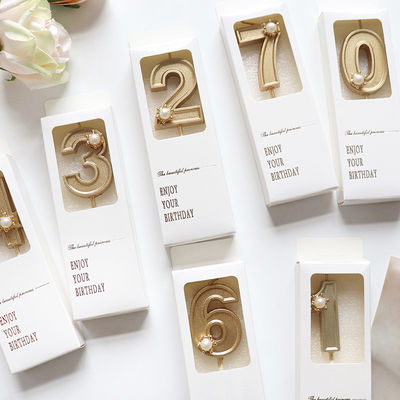 Özelleştirilmiş Renkli Kutu Baskı Rakamlı Pasta Doğum Günü Mumu Hediye Kutusu Küçük Hediye Kutuları