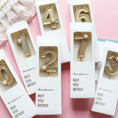 Özelleştirilmiş Renkli Kutu Baskı Rakamlı Pasta Doğum Günü Mumu Hediye Kutusu Küçük Hediye Kutuları