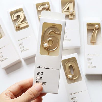 Özelleştirilmiş Renkli Kutu Baskı Rakamlı Pasta Doğum Günü Mumu Hediye Kutusu Küçük Hediye Kutuları