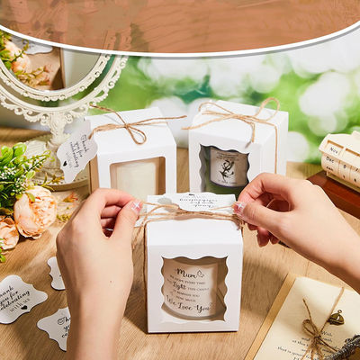 Özel zarif lüks mum hediye kutusu yüksek kaliteli mumlar için basılı mum ambalaj kutusu