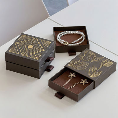 Özel Logo Eko Dostu Baskı Sert Sıkı Geri Dönüştürme Tarzı Kağıt Paketleme Karton Çekmece Kutusu Mücevherler İçin Kaydırıcı