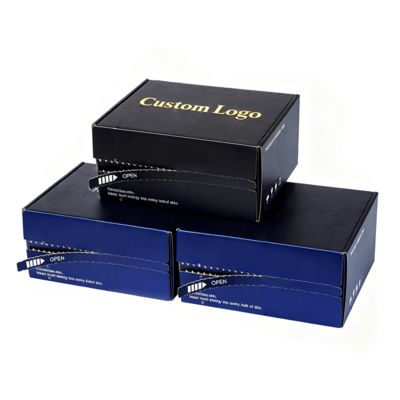 Giyim Kozmetik Parfüm Kapağı Ambalajı için Özel Kendinden Yapışan Posta Kutusu Oluklu Kağıt Kutular, Yırtma Şeritli Baskılı Kutu