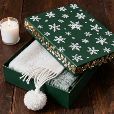 Özel Lüks Noel Hediye Kutuları Mat Sert Karton, Eşarp, Elbise, İç Çamaşırı, Gömlek Ambalajı için Geri Dönüştürülmüş Aseptik Malzemeler