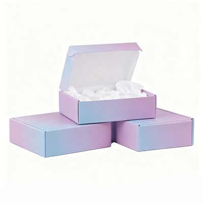 Özel Biyo-degradasyonlu Dalgalanmış Karton Hediye Kutusu Küçük Lüks Postacı Paketleme Kağıt Kutuları