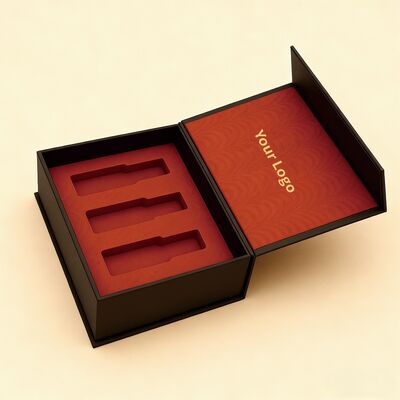 Custom Personalized Logo  Paper Boxes Magnetic Gift Box With Foam Insert Luxury Rigid Cosmetic For Makeup Perfume