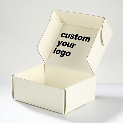 Küçük İşletmeler için Logo ile Özel Beyaz Kişiselleştirilmiş Nakliye Kutuları Paketleme Karton Posta Kutuları